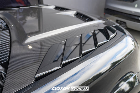 Gloss Black Venom Bonnet Vent Trims for Landrover Defender 2021-2026