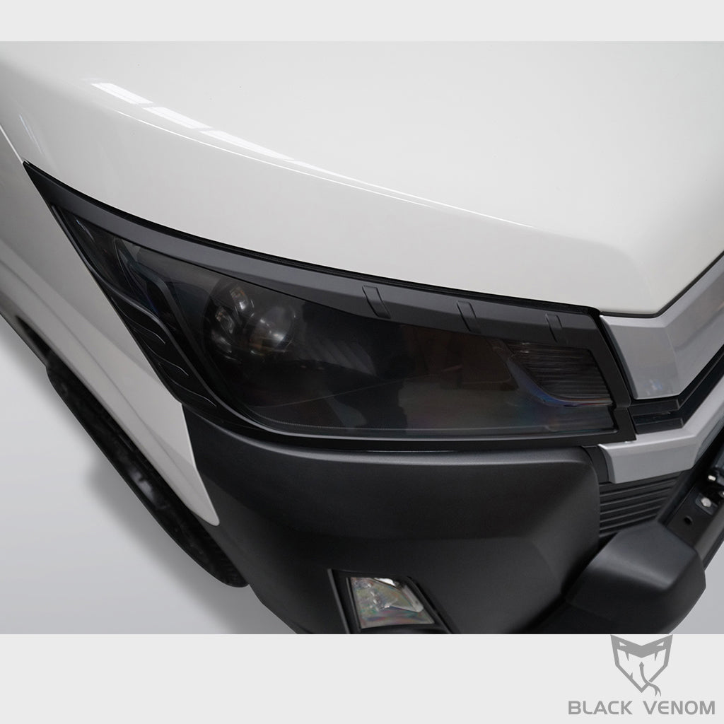Cosmetic Black Headlight Tail Light Trims to suit Toyota Hiace Van 2019-2023 LWB & SLWB