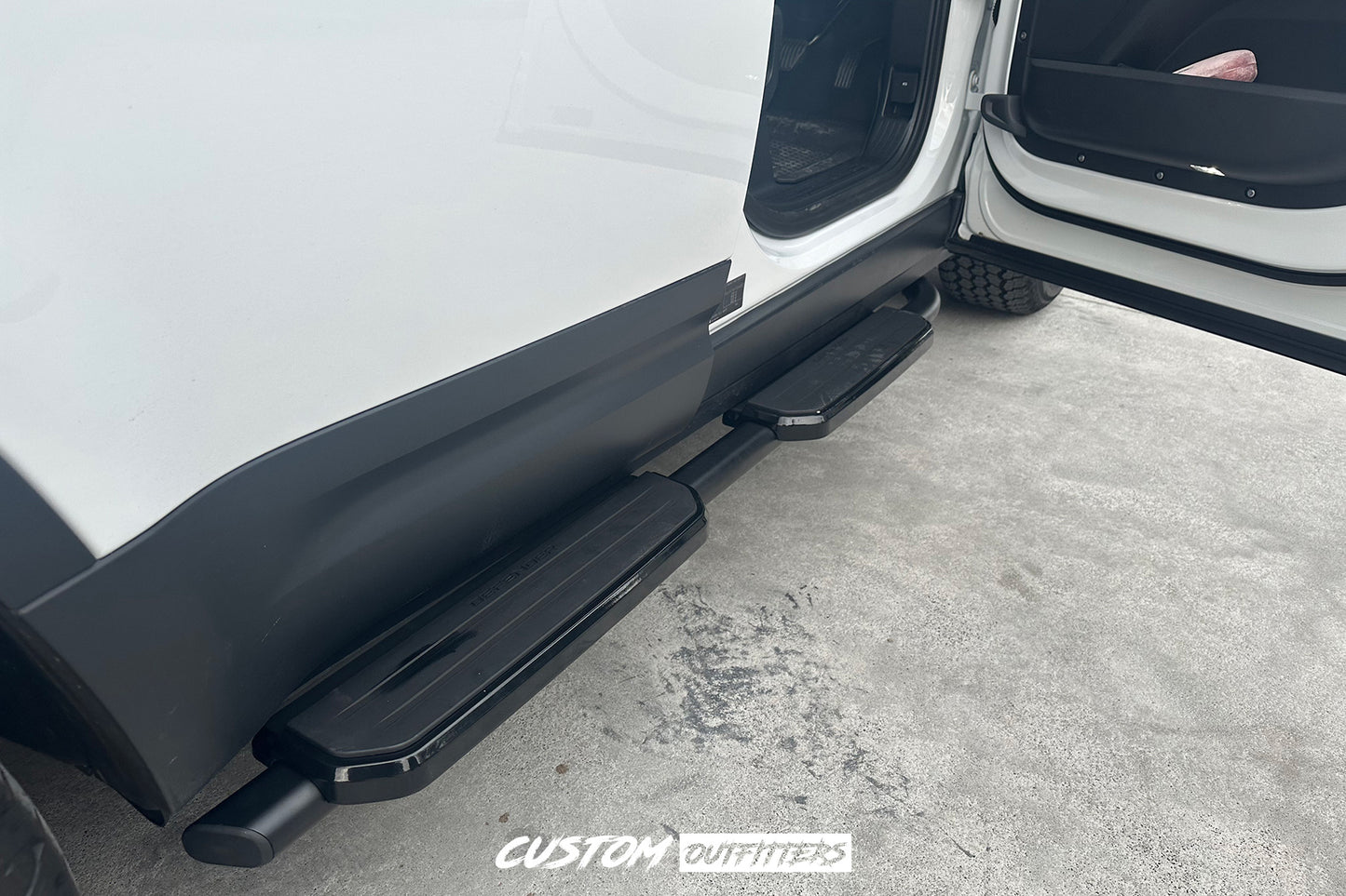 Black Running Board Side Steps for Landrover Defender 110 & 130 Series 2021-2026