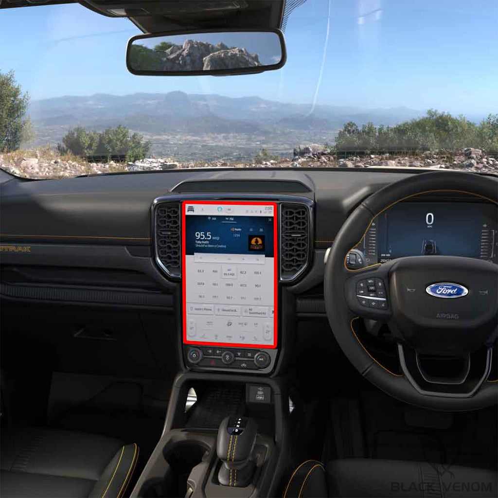 9H Tempered Glass Screen Protector to suit Factory 12 Inch GPS Car NEXT GEN Ford Ranger & Raptor (2022-2023)