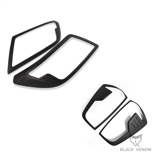 Black Headlight & Tail Light Trims to suit Nissan Navara NP300 2021-2023 (ST, STX, PRO4X, PRO4X Warrior)
