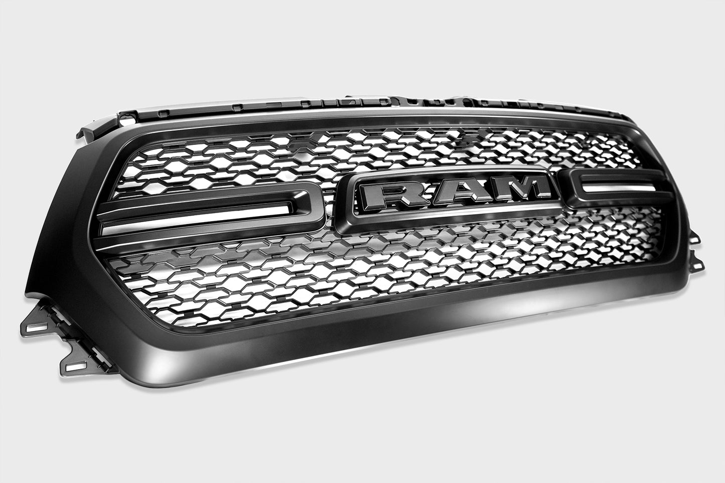 Black Mesh Style Grille for Dodge Ram Laramie DT 2021-2024 (no camera)