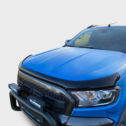 Bonnet Protector Black Guard Stone Deflector to suit Ford Ranger PX2 PX3 MK2 MK3 2015-2022