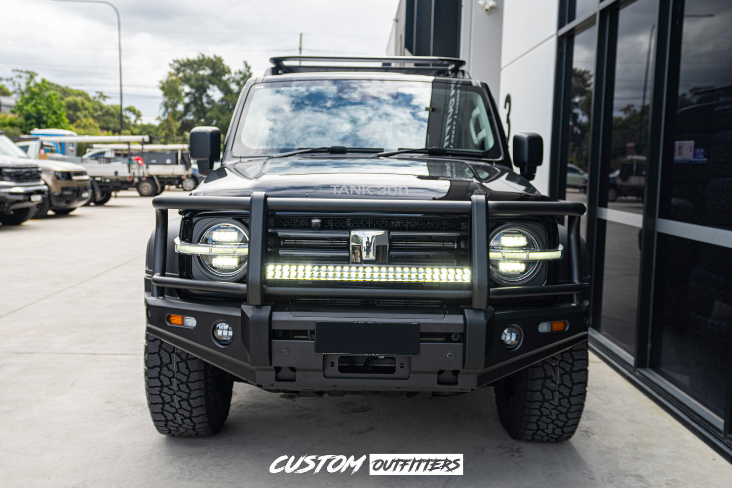 Venom TQ Aluminium Triple Loop Bull bar & Black Venom Winch Bundle