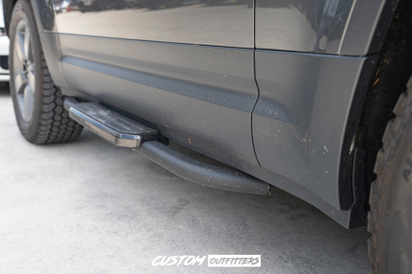 Black Running Board Side Steps for Landrover Defender 90 Series