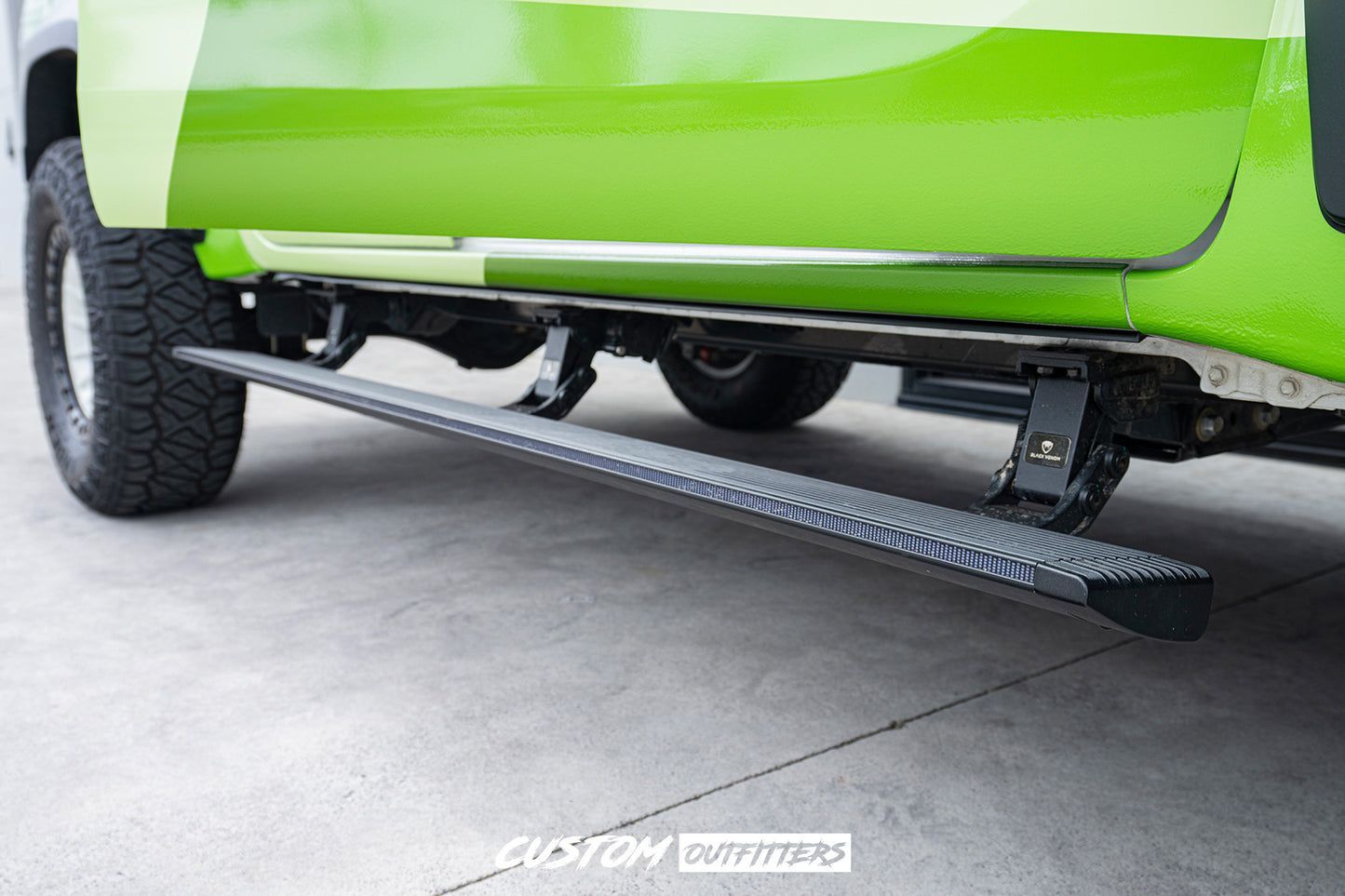 Black Venom Electric Side Steps for Toyota Hilux GR Sport