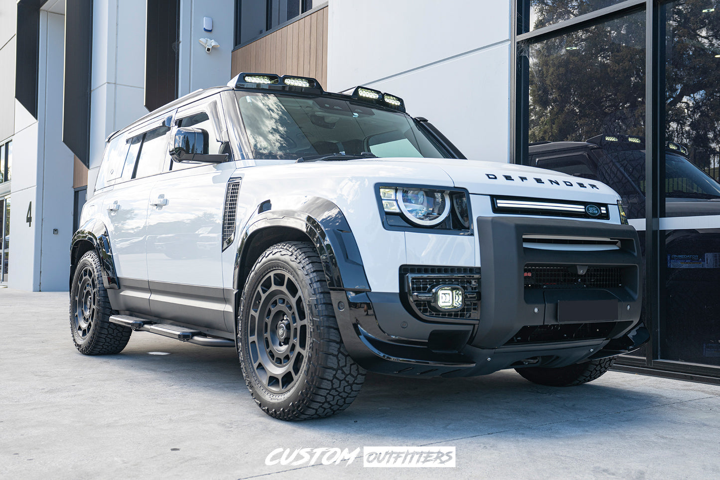 Gloss Black Venom Grille with DRL for Landrover Defender 2021-2026