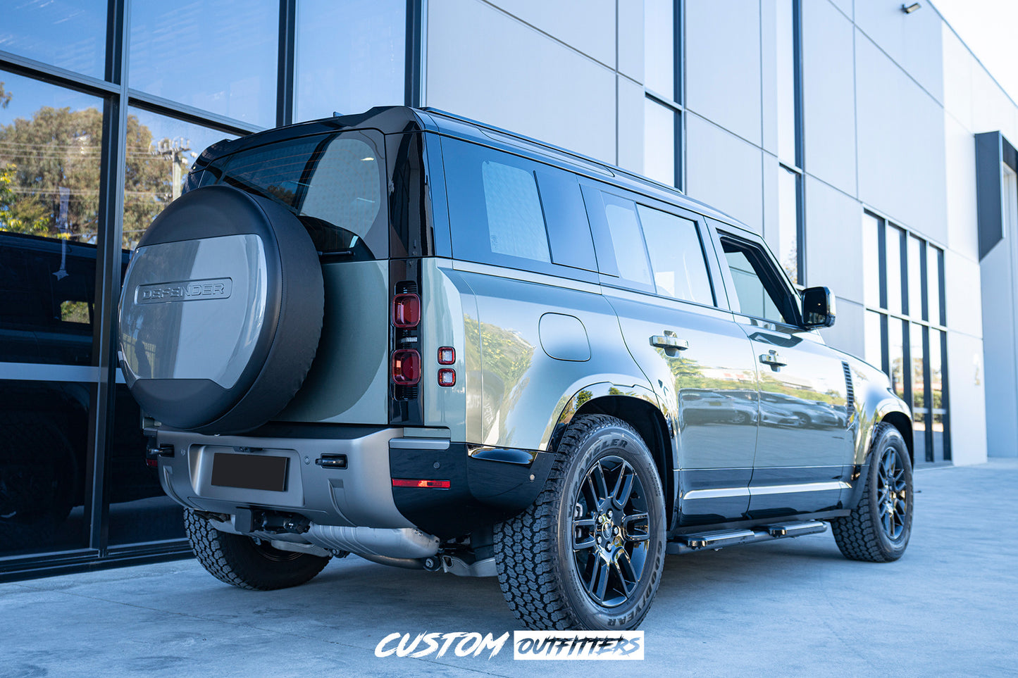 Black Running Board Side Steps for Landrover Defender 110 & 130 Series 2021-2026
