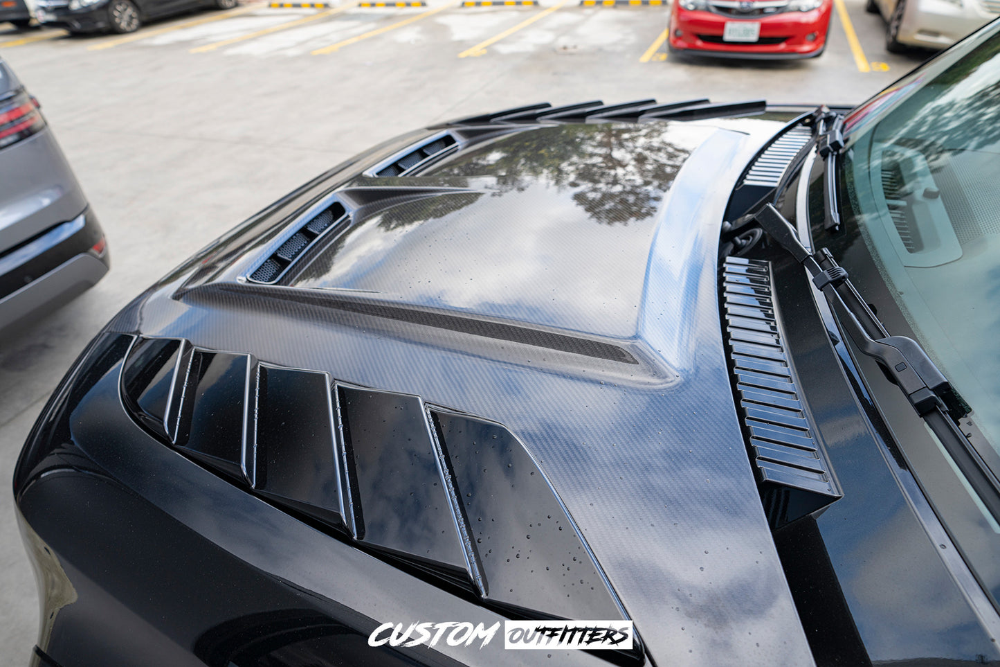 Gloss Black Venom Bonnet Vent Trims for Landrover Defender 2021-2026