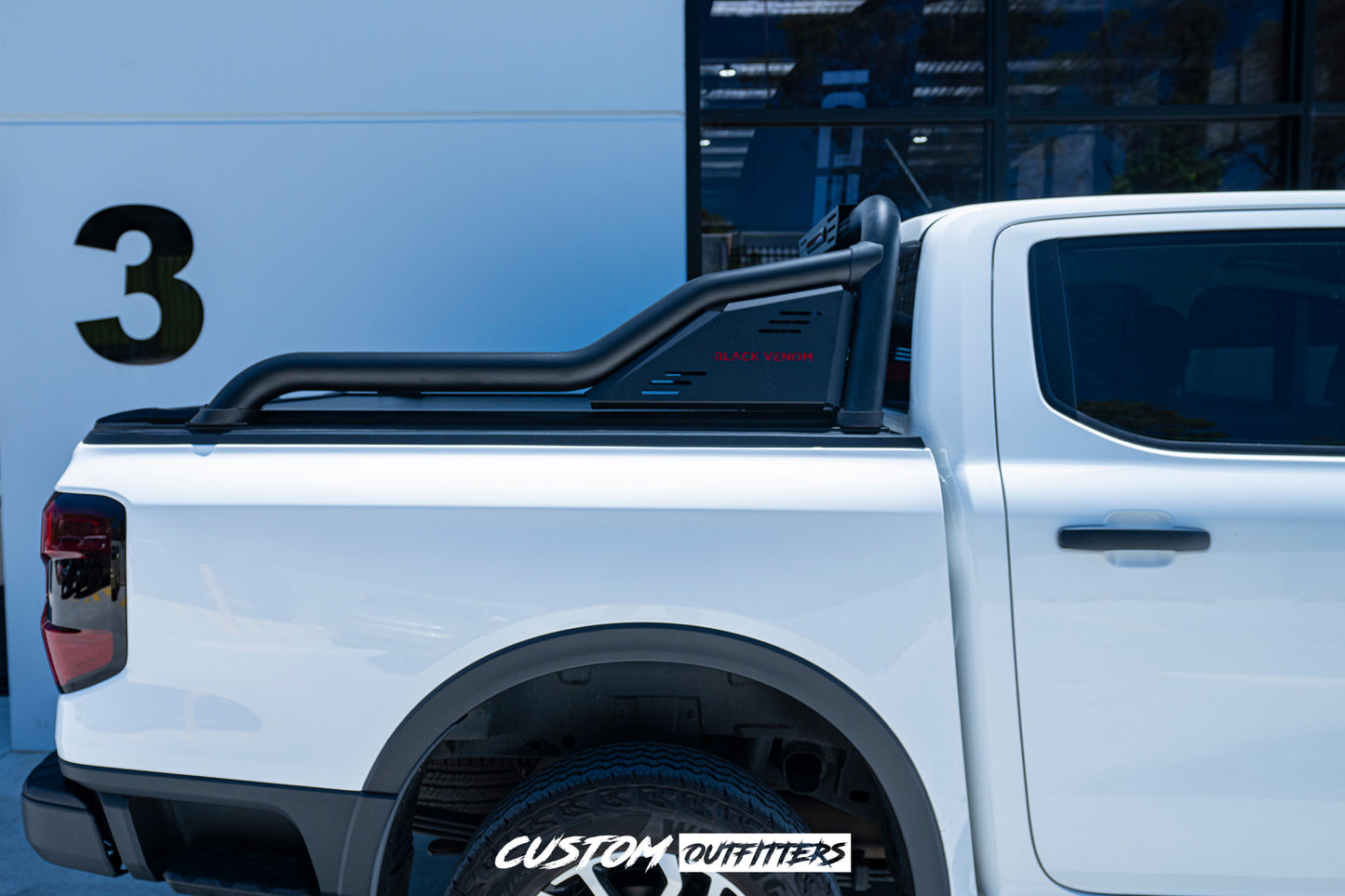 Black Venom Manual Roller Shutter & OP-1 Sports Bar for Next Gen Ford Ranger & Raptor