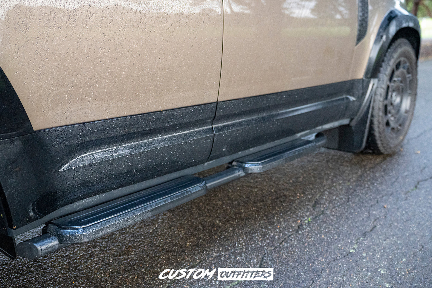 Black Running Board Side Steps for Landrover Defender 110 & 130 Series 2021-2026
