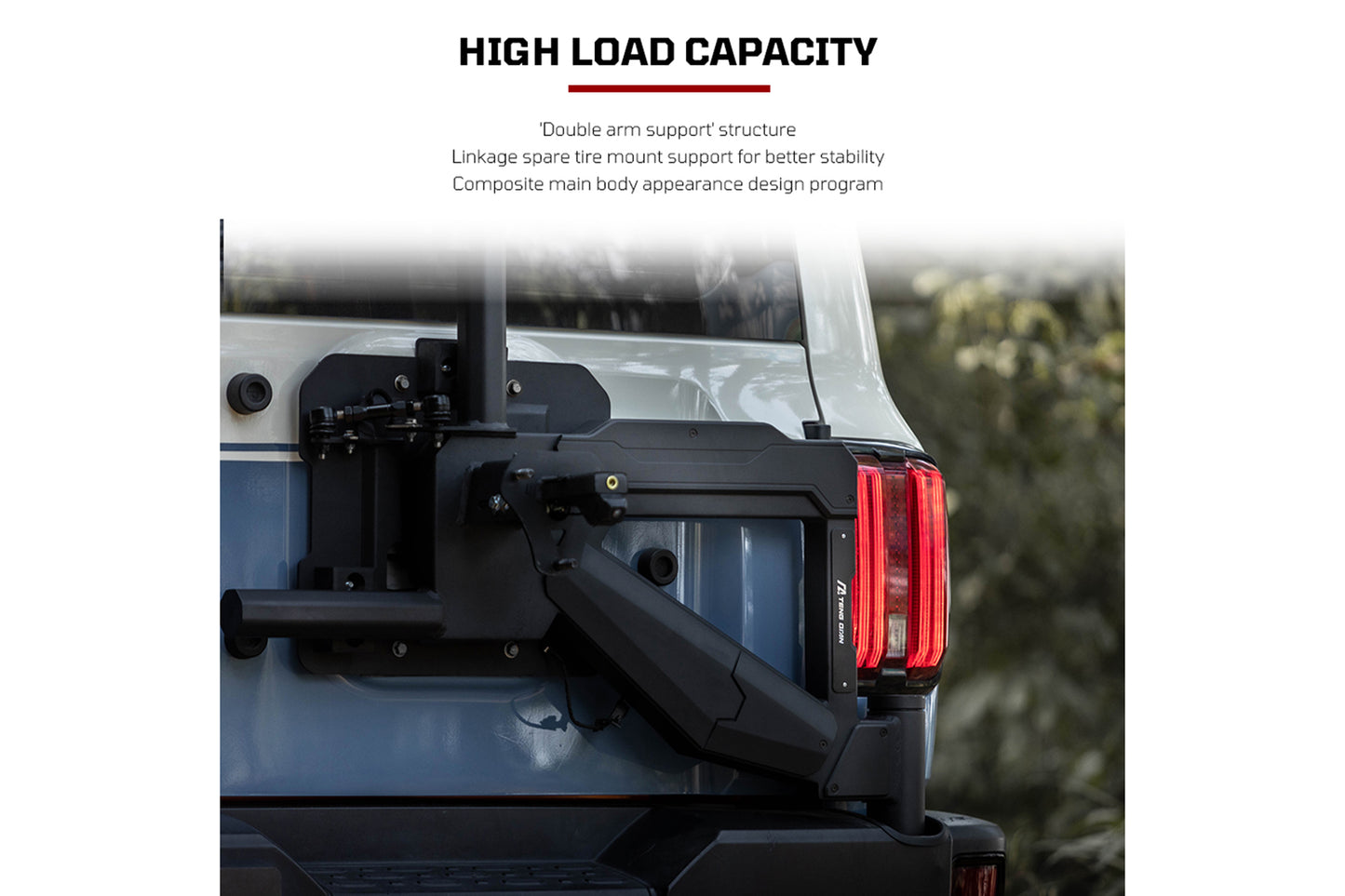 Venom TQ Heavy Duty Tyre Carrier for GWM Tank 300