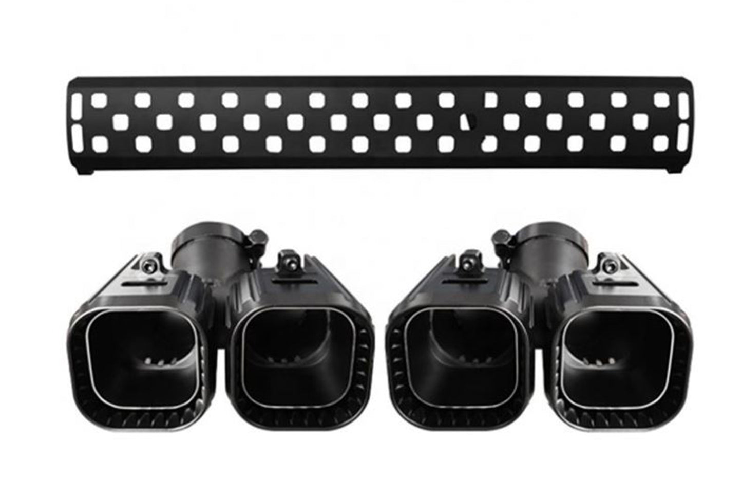 Black Venom Street Exhaust Tips for Landrover Defender 2021-2026 (DIESEL Models)