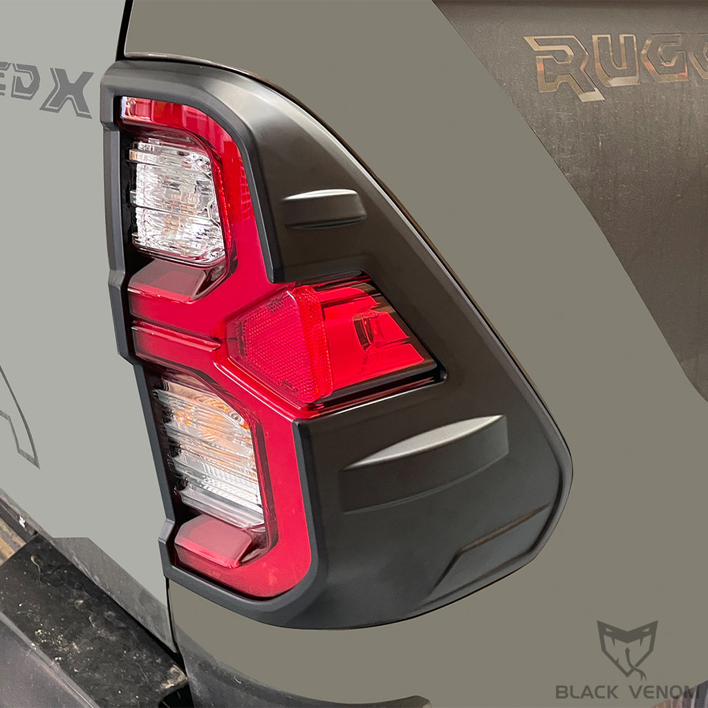 Cosmetic Black Headlight Tail Light Trims to suit Toyota Hilux N80 2015-2023 (SR5, Rogue, GR & Rugged X)