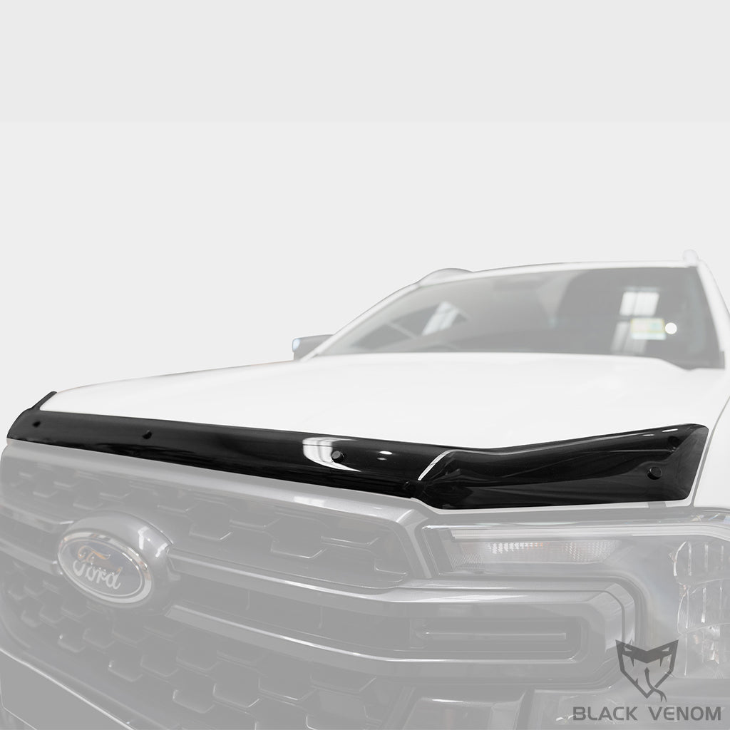 Smoke Black Bonnet Protector Front Bug Shield Hood Deflector Guard to suit Next Gen Ford Ranger & Raptor