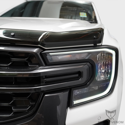 Black Headlight & Tail Light Trims to suit Next Gen Ford Ranger 2022+ (XLT, Sport, Raptor, Platinum)