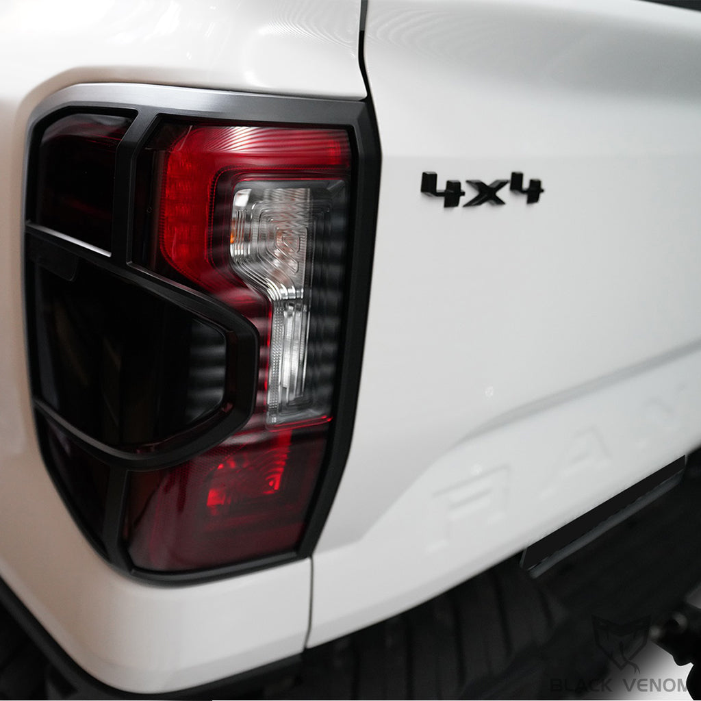 Black Weathershields & Headlight Tail Light Trims Cosmetic to suit Next Gen Ford Ranger XLT Wildtrak Sport Platinum & Raptor