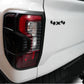Black Headlight & Tail Light Trims to suit Next Gen Ford Ranger 2022+ (XLT, Sport, Raptor, Platinum)