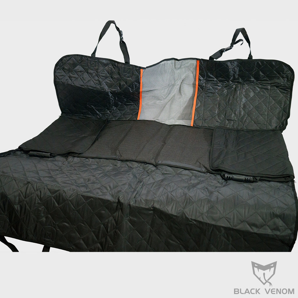 Black Pet Seat Cover for Cars Ute Pick Up WaterProof & Hammock Mesh Window