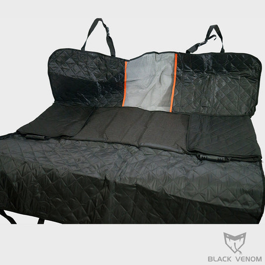 Black Pet Seat Cover for Cars Ute Pick Up WaterProof & Hammock Mesh Window