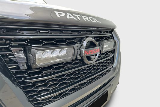 Black Mesh Grille & Custom Integrated Grille Lights for Nissan Patrol Y62 Series 5