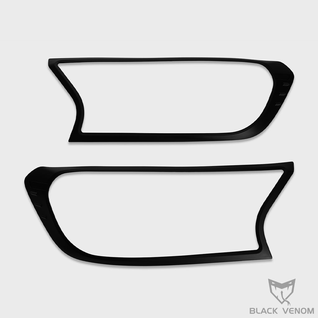 Black Headlight & Tail Light Trims to suit Ford Ranger 2015-2022 (PX2/PX3)