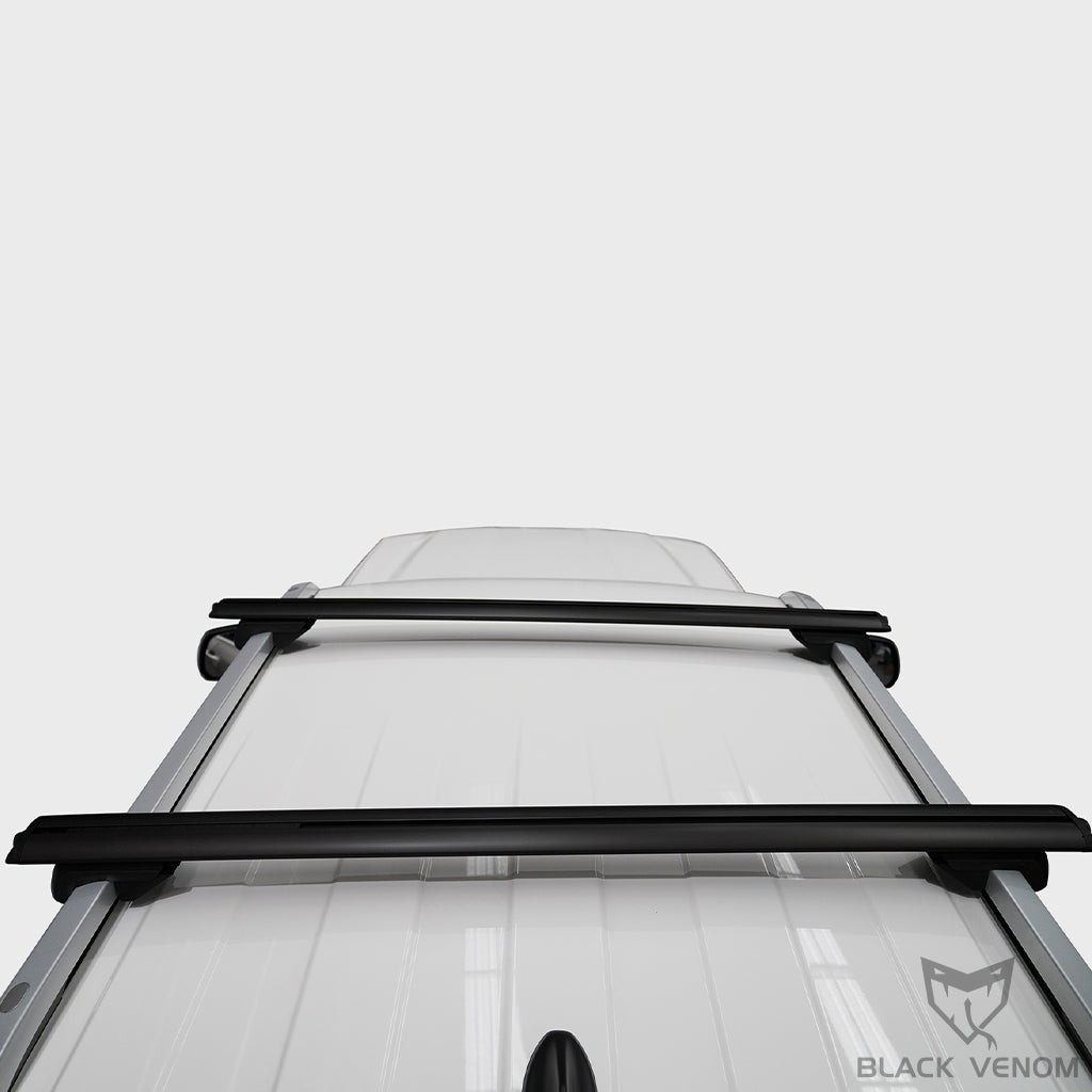 Black Rhino Rack Vortex Cross Bars Load Bar to suit Ford Ranger Wildtrak Roof Rails 2012-2023