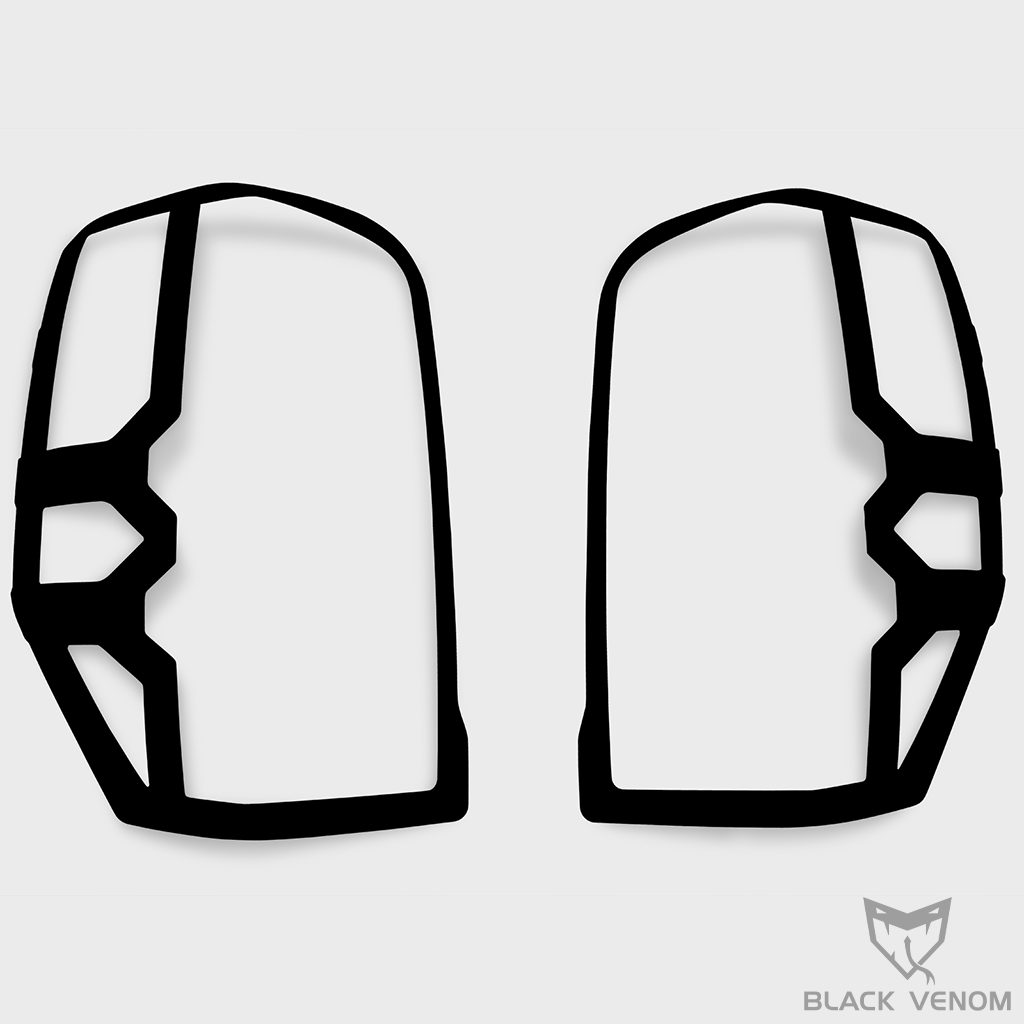 Cosmetic Black Headlight Tail Light Trims to suit Mitsubishi Triton MR 2018-2023