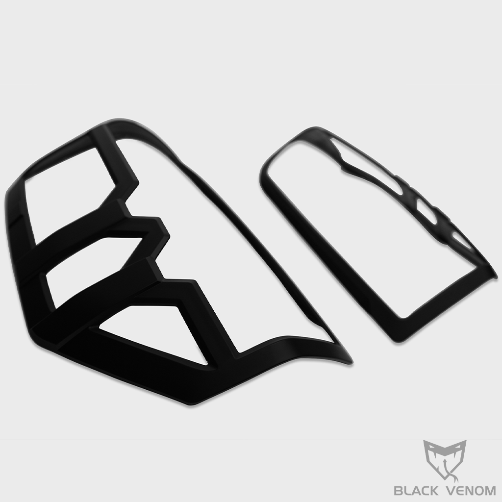 Cosmetic Black Headlight Tail Light Trims to suit Mitsubishi Triton MR 2018-2023