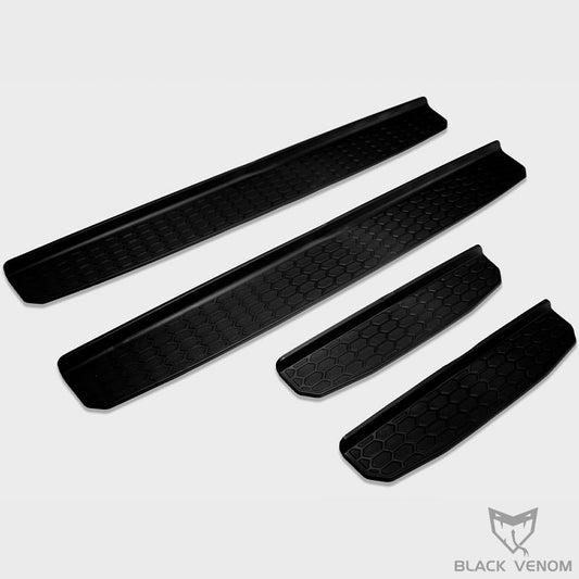 Matte Black ABS Plastic Door Sill Trims Protector to suit Jeep Wrangler JL (2 Door / 4 Door) 2019-2023