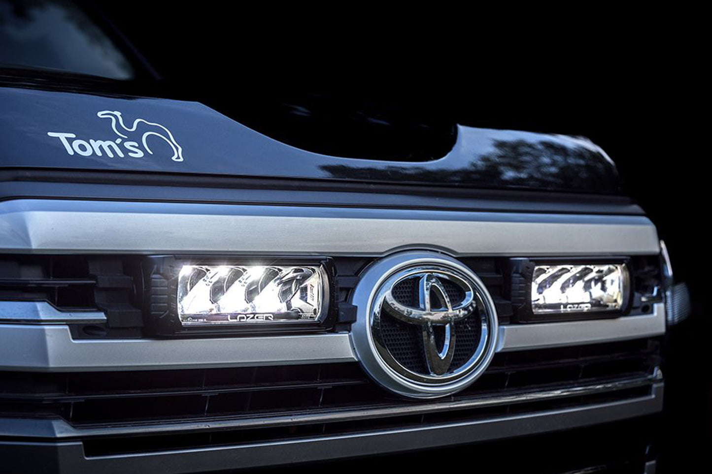 Custom Integrated Grille Lights for Toyota Landcruiser 300 Series