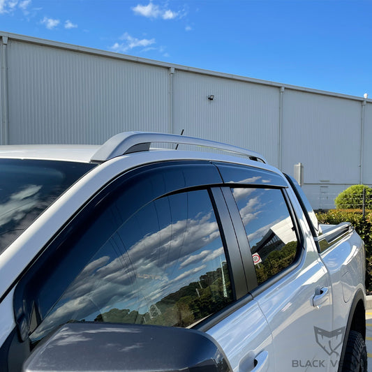 Black Bonnet Protector + Weathershields + Headlight Tail Light Trims to suit Next Gen Ford Ranger XLT Sport Wildtrak & Raptor 2022-2023