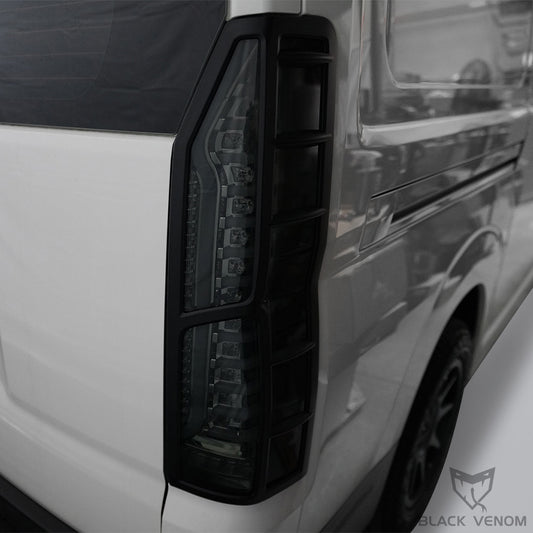 Black Headlight & Tail Light Trims to suit Toyota Hiace Van 2019-2023
