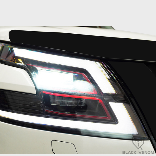 Black Venom LED Driving Lights Low High Beam Headlights to suit Nissan Patrol Y62 Series 5 2021-2023