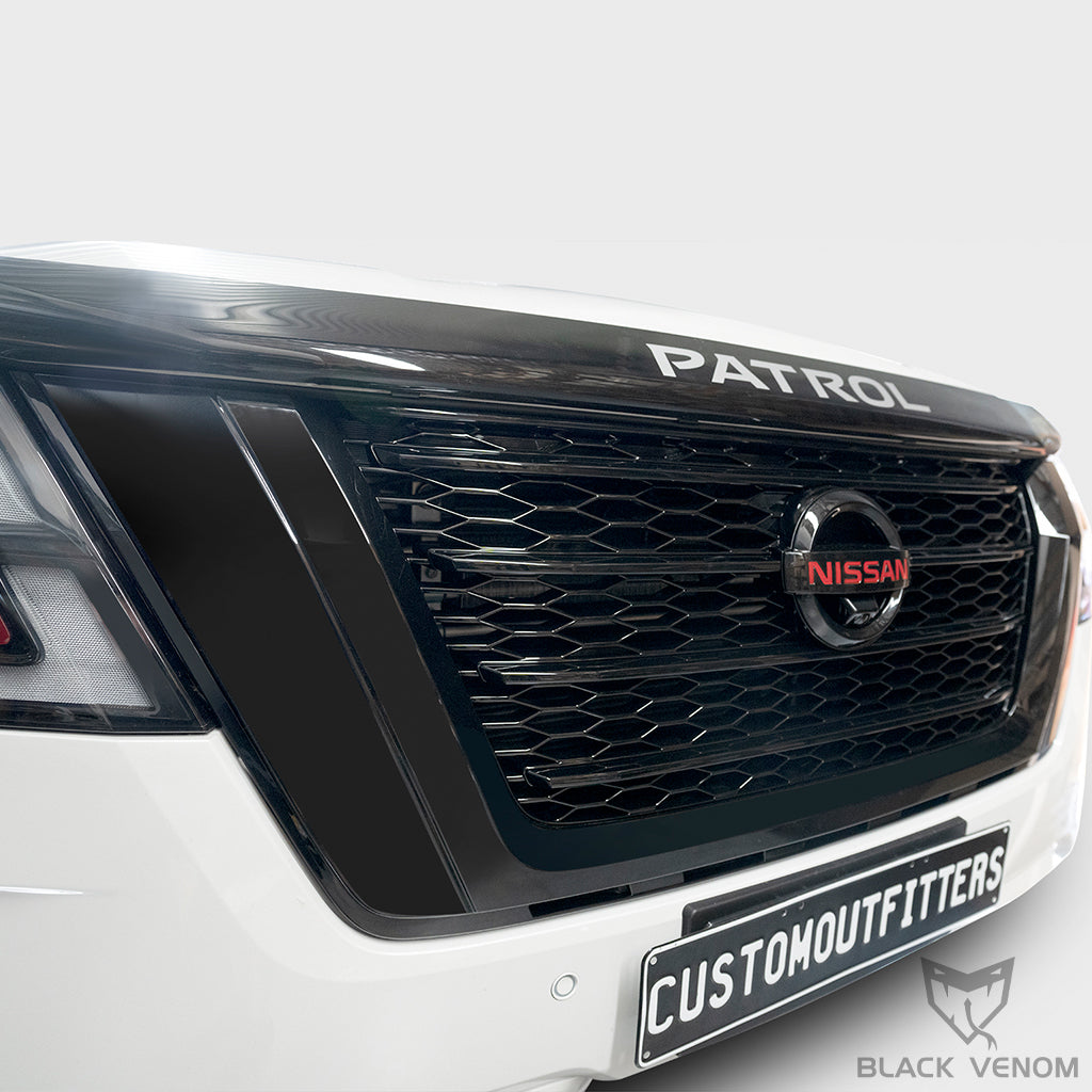 Black Venom Armada Mesh Grille to suit Nissan Patrol Y62 Series 5 TI & TIL 2021-2023