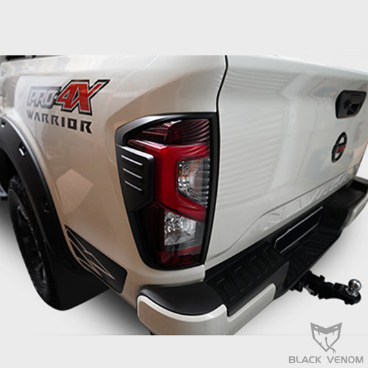 Black Headlight & Tail Light Trims to suit Nissan Navara NP300 2021-2023 (ST, STX, PRO4X, PRO4X Warrior)