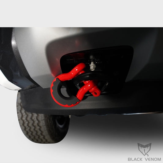 2x Red Bow Shackles WLL 4.75T Rated 19MM 4WD Recovery Tow Car Trailer